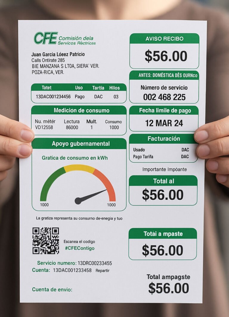 Comparativa de recibos de luz